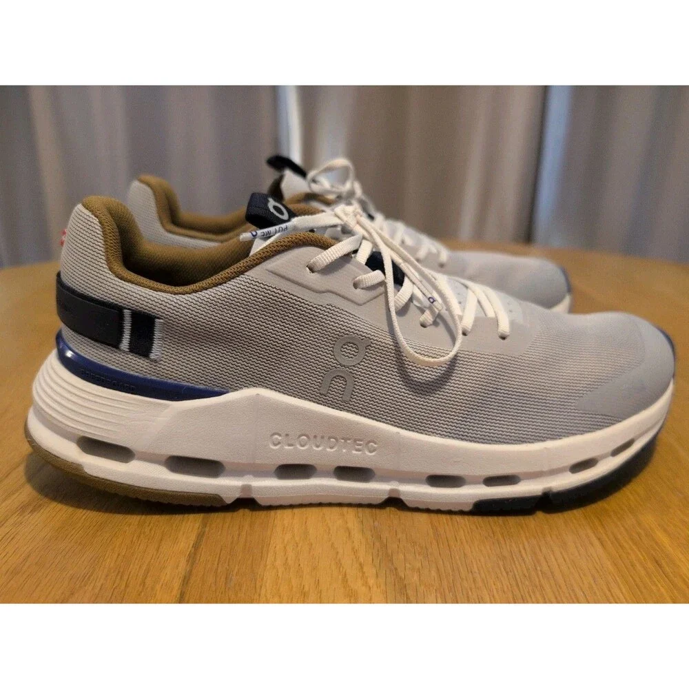 On Cloudnova Form 2 Running Sneaker Shoes Women Silver Heather Size US 8.5 EU 40